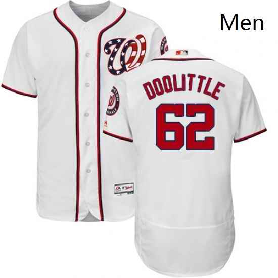 Mens Majestic Washington Nationals 62 Sean Doolittle White Flexbase Authentic Collection MLB Jersey